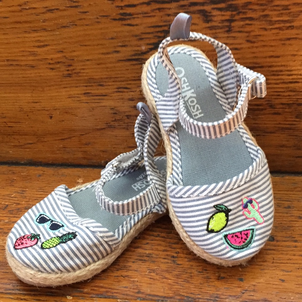 Oshkosh espadrille summer sandals, infant size 5